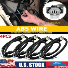 4X ABS Wheel Speed Sensor Wire Harness For Chevrolet Impala Monte Carlo Cadillac