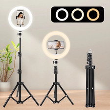 10" Ring Light with Tripod Stand  Phone Holder LED Selfie Light for Video