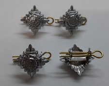 Genuine Military Issue Officers Rank Pips Silver 2 Pairs Tria Juncta In Uno X4