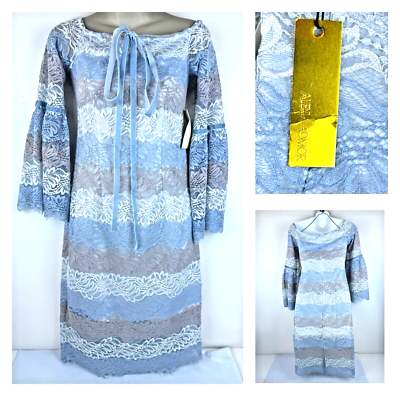 Alexia Admor Blue Long Sleeve Off the Shoulder Lace Sheath Dress Womens Size 2 | eBay Alexia Admor Blue Long Sleeve Off the Shoulder Lace Sheath Dress Womens Size 2 | eBay