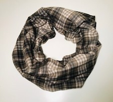 Single Loop Infinity Scarf Plaid, Handmade 100% Cotton, Made in USA, NWT