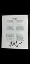 Nate Smith Country Singer Autographed “Wreckage“ Lyric Sheet