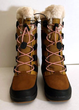 All in Motion Kids' Alberta Winter Boots Cognac Thermolite Faux Fur brown, 13