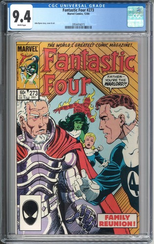 Fantastic Four #273 CGC 9.4 NM WP 1984 Marvel Comics 1st Nathanial Richards MCU