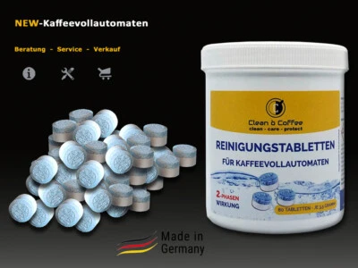 CLEAN Ò COFFEE 80x Pastilla de limpieza bifásica compatible con cafeteras automáticas JURA Miele