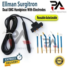 Ellman Surgitron Dual EMC Handpiece IEC-XHP1 & electrodes Reusable-Autoclavable.