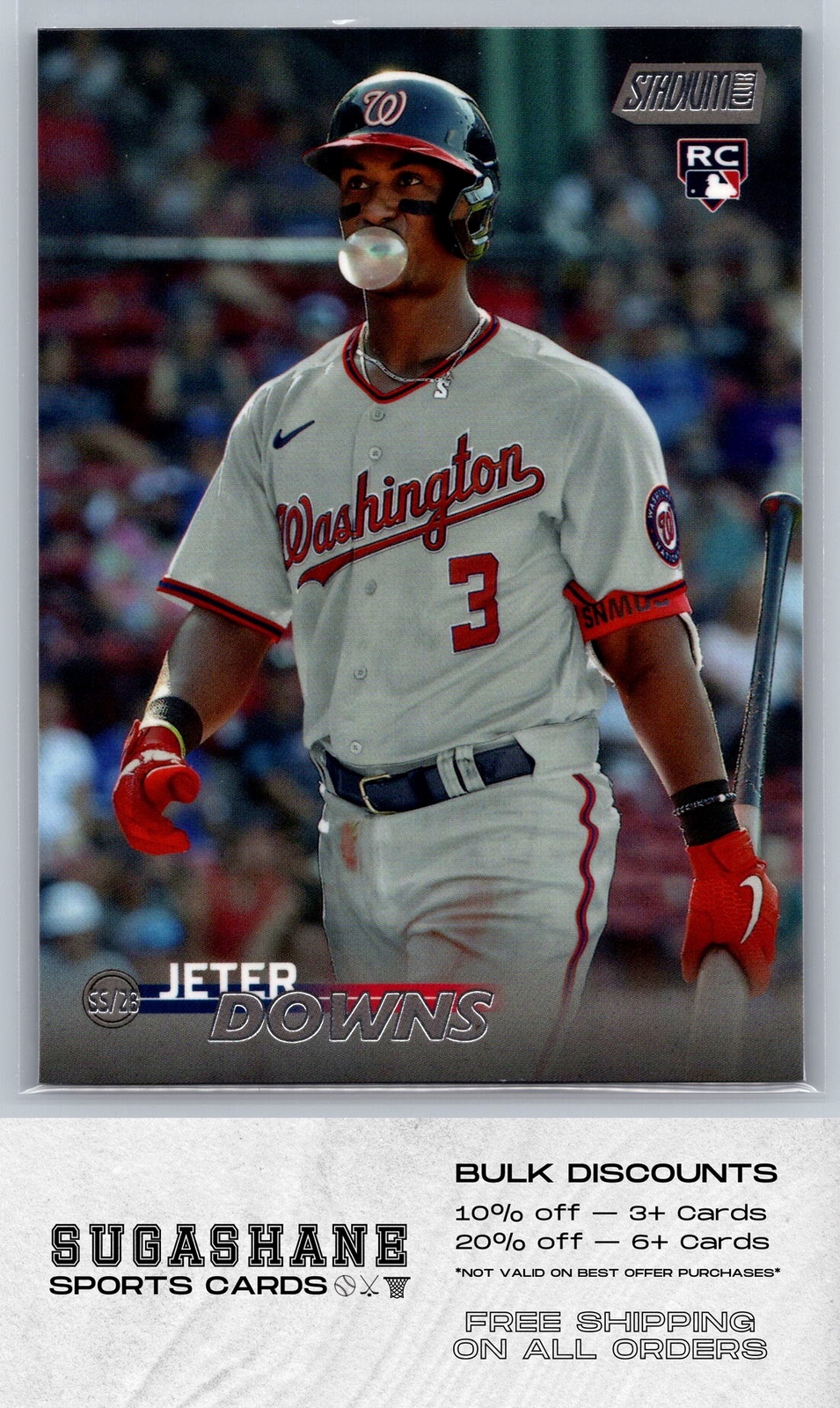 2023 Stadium Club 30 Jeter Downs Washington Nationals RC Baseball Card