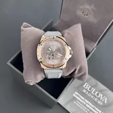 Bulova Marine Star Rose gold Dial-Grey Rubber Strap 98A228 Automatic Men's Watch