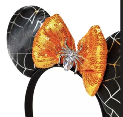 RARE Halloween Minnie Mouse Ears Headband with Bow s-l400.jpg main image 3