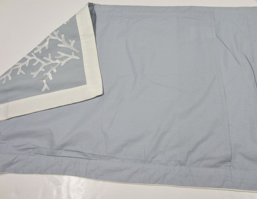 Pair HARBOR HOUSE Sea Blue White Coral Branch Embroidery KING Pillow Shams - Picture 5 of 10