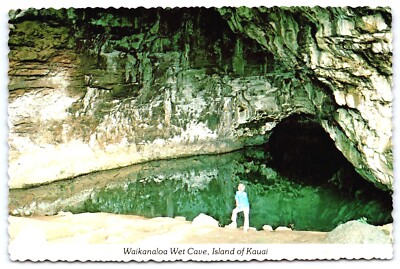 HI Kauai, Waikanaloa Wet Cave at Haena, Chrome Unp 6 x 4