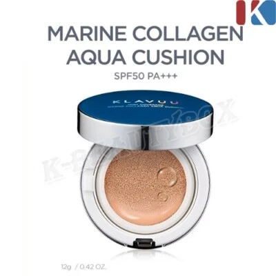 KLAVUU Blue Pearlsation High Coverage Marine Collagen Aqua Coussin 12g #23 Beige - Photo 1/4