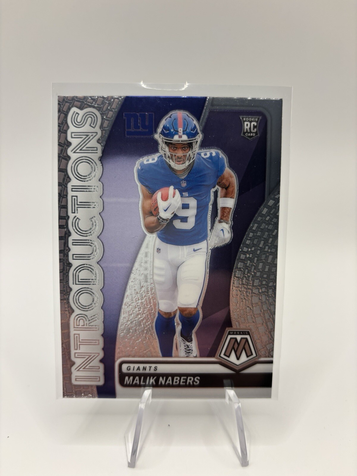 2024 Panini Mosaic - Introductions Silver Prizm #4 Malik Nabers (RC)