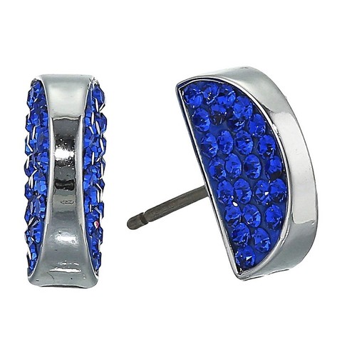 Kate Spade New York Sliced Scallops Pavè Studs Earrings Light Sapphire