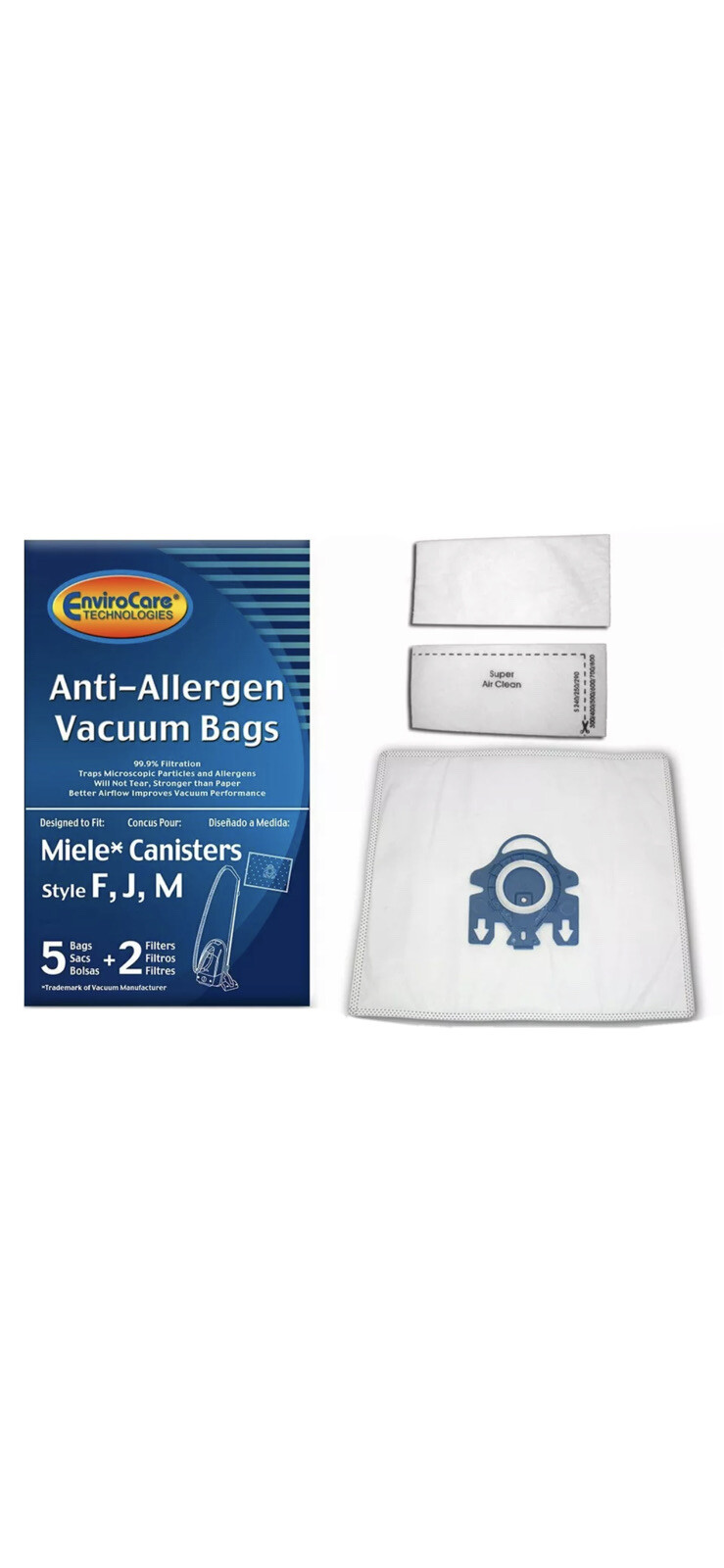Miele Gn Vacuum Bags 10 Miele FJM Vacuum Bags 4 Allergen Filters - Advanced Filtration For Canister Vacuums Miele Vacuum Bags - Foto 4