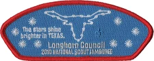 2010 Jamboree Long Horn Council JSP Red Bdr (AR1395)