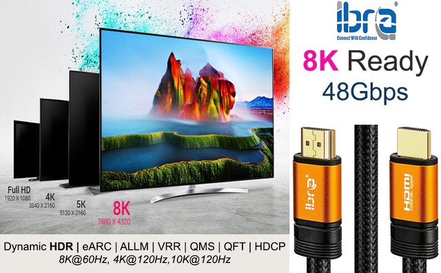 8K HDMI 2.1 Cable by IBRA