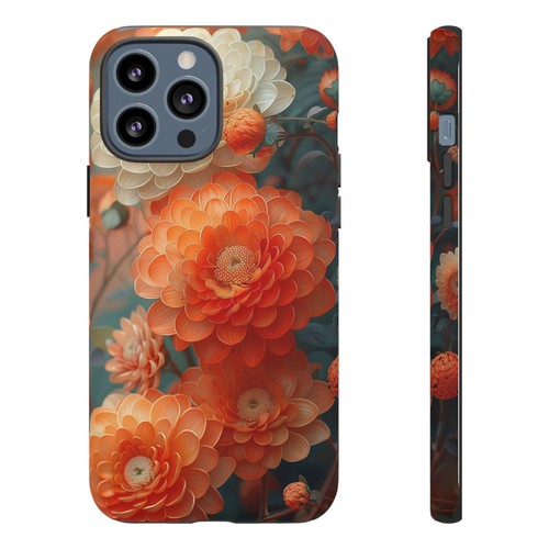 Orange Chrysanthemum Flower Phone Case for iPhone, Samsung Galaxy, Pixel - 第 60/173 張圖片