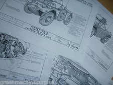 Daimler Ferret MK2. Armoured car Stowage sketches. WO Code No.13278.FV260849 x 4