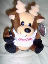 Coca-Cola Reindeer in Shirt Bean Bag Plush style 0133