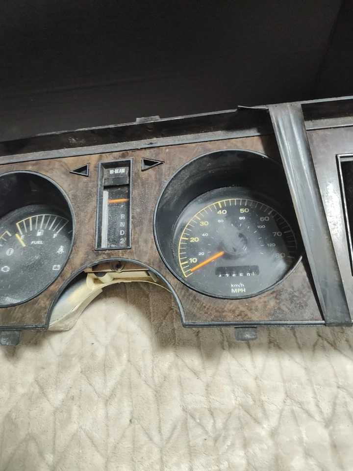 Cuadro de instrumentos Ford Fairmont Zephyr Gauge 1978-1982 tablero madera marrón grano Foto 4 de 4