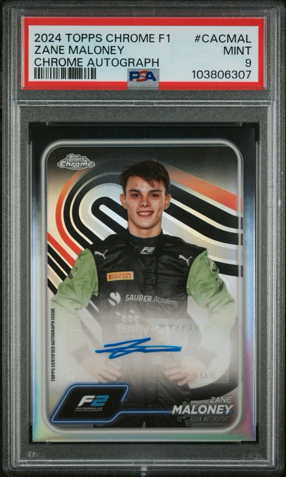 2024 Topps Chrome Formula 1 - Autographs Zane Maloney #CAC-MAL PSA 9