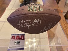 Troy Aikman & Michael Irvin AUTOGRAPH NFL Logo Football *AAA COA* Dallas Cowboys