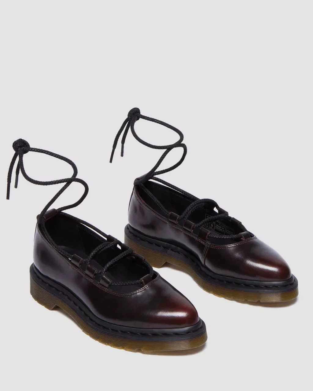 Doc Marten Elphie II leather ballet flats in Cherry Red size 10 womens