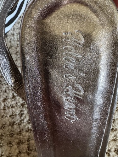 Helens Heart Silver Heels With Rhinestone Women Size 10 - Picture 5 of 10