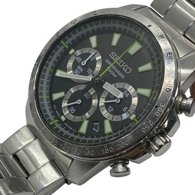 【極美品】セイコー Seiko クロノグラフ SSB031 T63-00D0 SEIKO クロノグラフ 100m防水 SEIKO クロノグラフ 100m防水 SSB031 T63
