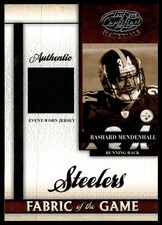 2008 Leaf Certified Materials #RFOG-8 Rashard Mendenhall Fabric of the Game /250