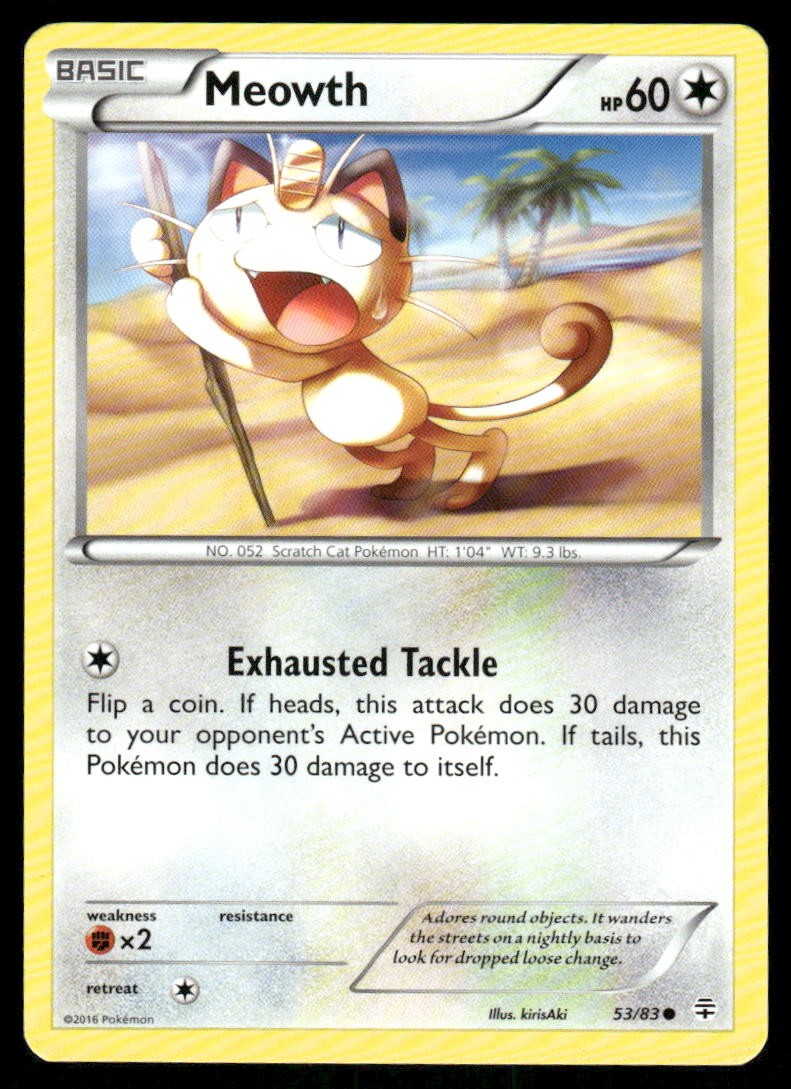 Pokemon Cards Meowth 53/83 Generations Common NM