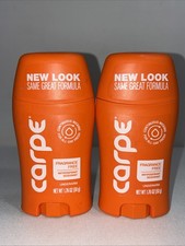 2 Sealed Carpe Fragrance Free Antiperspirant Deodorant 1.76 Oz Each