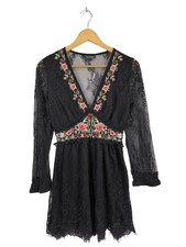 TOPSHOP Abito in pizzo Donna Abito Taglia IT 42 rosso-verde-nero stile festa