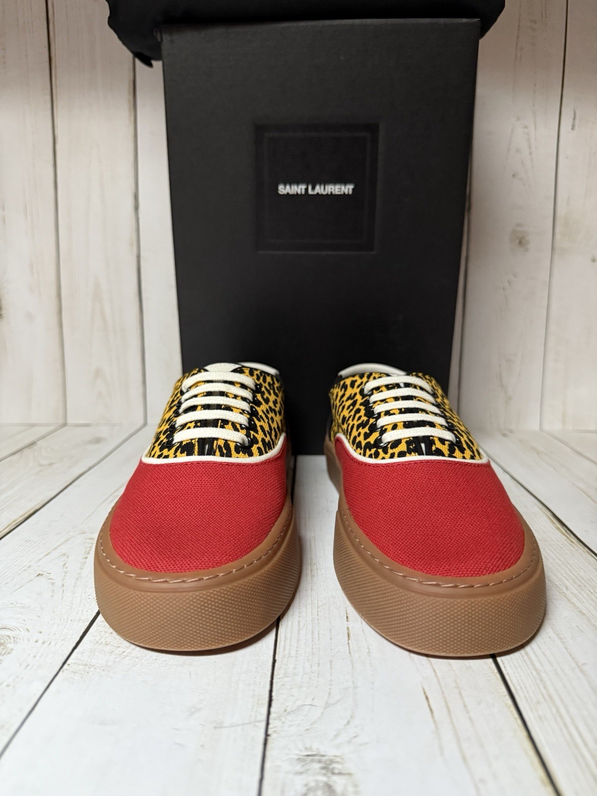 Sneakers basse Saint Laurent Vernice color block multicolore taglia 38 8