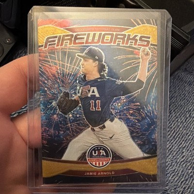 2026 Panini Stars & Stripes Prizm Fireworks Gold Prizm 5/10 Jamie Arnold #1 yl0