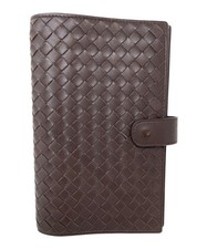 Authentic BOTTEGA VENETA 6-ring Notebook Cover Brown Men  5409