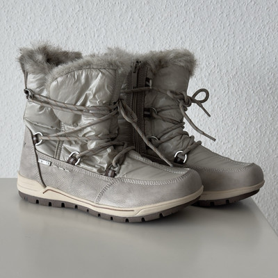 Kim Kay Winterstiefel Schnürschuhe Gr. 40 Innenfutter Grau Silber Sumo-Tex