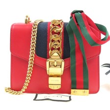 GUCCI Sylvie Mini 431666 Chain Shoulder Bag Shoulder Bag Italy leather 103213