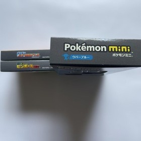 Nintendo Pok&eacute;mon Mini Console Wooper Blue + 3 Game Cartridges Tested Working
