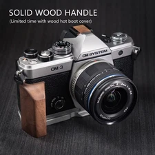 For OM-3 solid wood camera handle retro camera accessories W/ arca quick releaiO