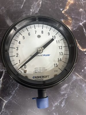 #ad Ashcroft Duragauge 45 1279 SSL 04L 160KP Pressure Gauge 4 1 2quot; 0 160kPa Filled $80.00