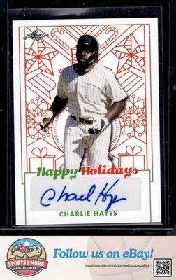 Charles Hayes 2023 Leaf Holiday Pack #BA-AD1 Auto