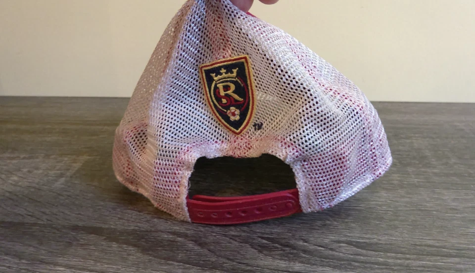 Real Salt Lake MLS Adidas Trucker Hat Red White Mesh Snapback One Size - Image 3 of 4