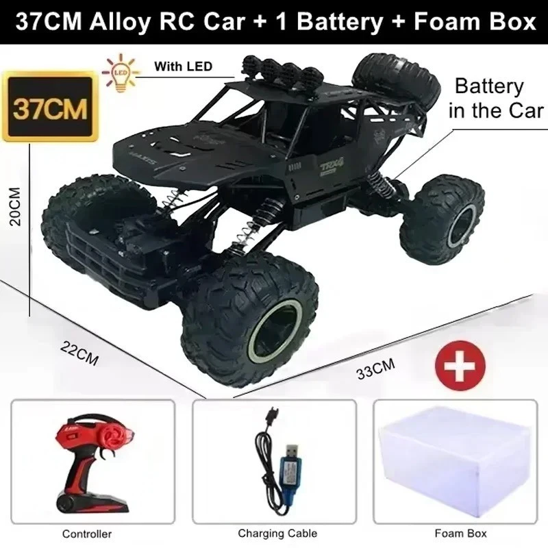 1:12 Remote Control 4WD RC Cars High Speed Big Wheel Car 2.4GHz Truck Boy Toys - Image 3 of 4