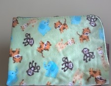 Garanimals Baby Blanket Green Jungle Theme Fleece Blanket Monkeys Tigers Elephan