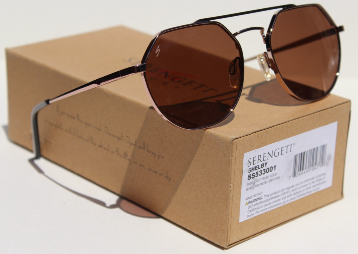 SERENGETI Shelby POLARIZED Sunglasses Rose Gold/Spirit Drivers