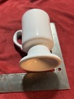 Set of 4 Plain White Chunky Ironstone Pedestal Cups.  Made in USA. — photo 9