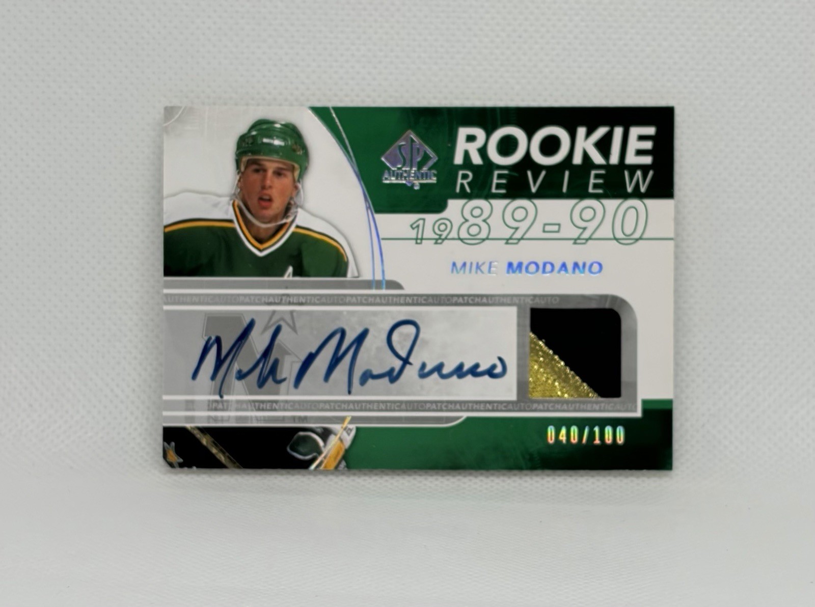 Mike Modano 2008-09 SP Authentic Rookie Review Auto Patch #/100