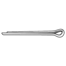 Zoro Select 2Uhx6 Extended Prong Cotter Pin, 3/64 In Dia, 1/2 In L, Stainless,